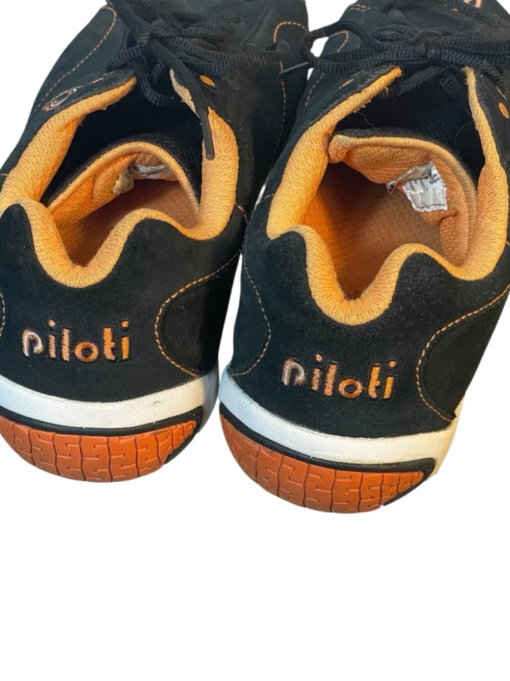 Pilotii Prototipo Mens Black Suede Orange Driving Shoes Sneakers Sz 11.5 - Picture 7 of 9
